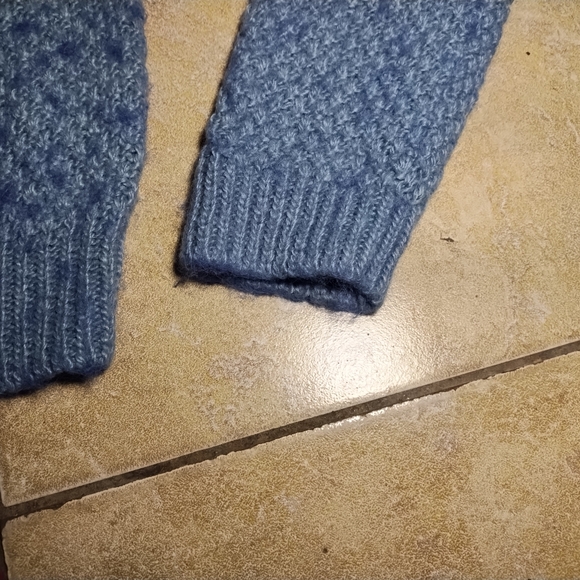 Lauren Ralph Lauren Blue Alpaca Wool Knit Sweater Top Size Large - Picture 5 of 9